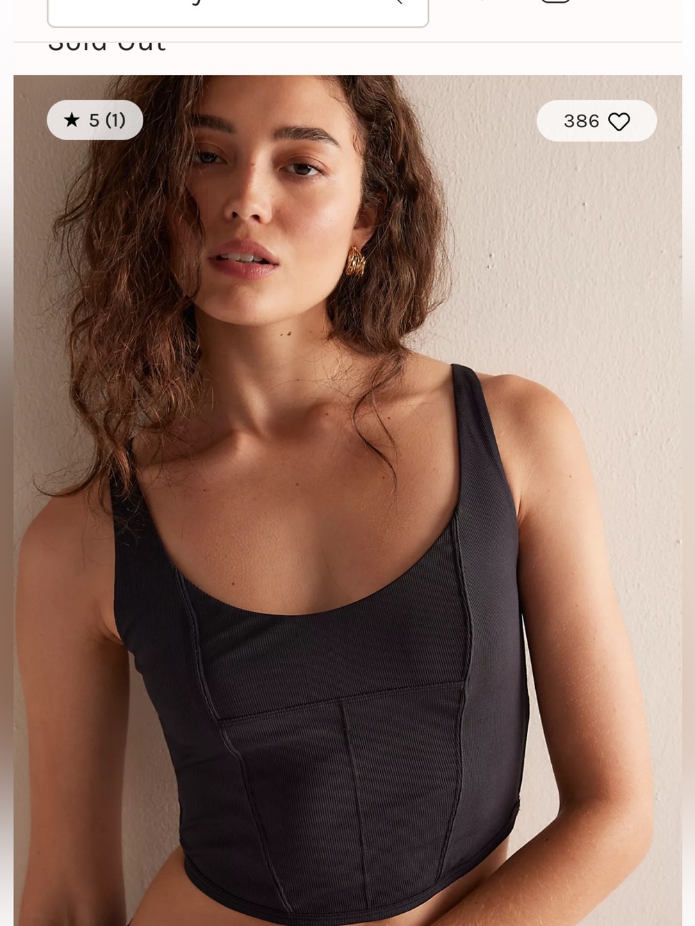 Free People Intimately Full Moon Corset Tank Size M NWT